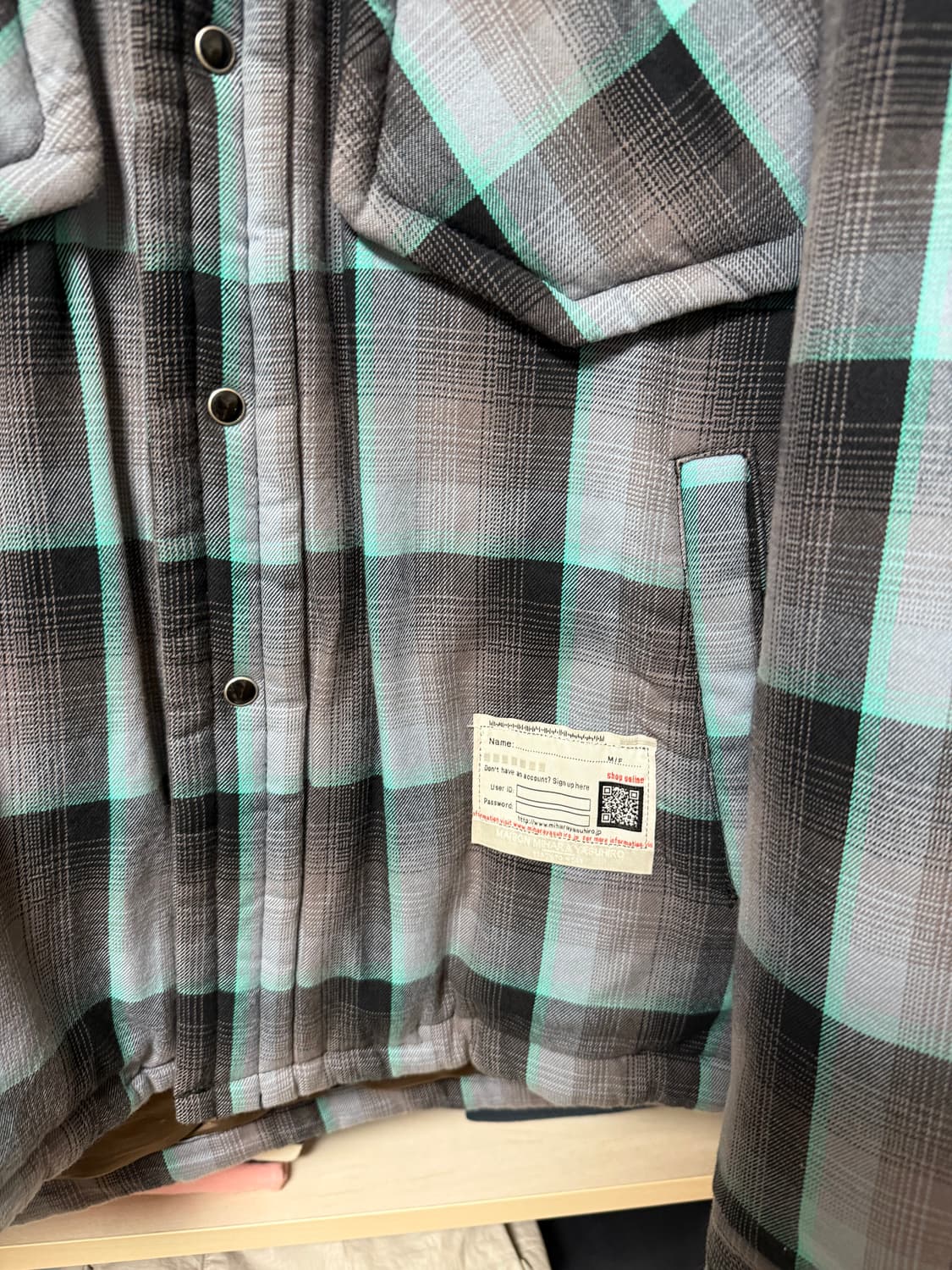 메종미하라 야스히로 패딩셔츠 상품이미지2