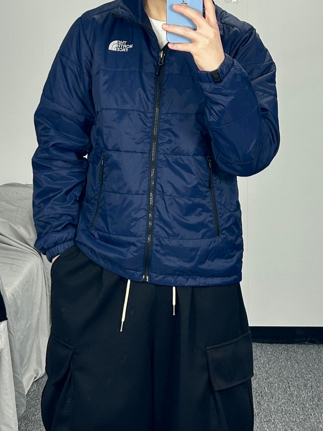  노스페이스 네이비 경량 패딩 S   상품이미지2