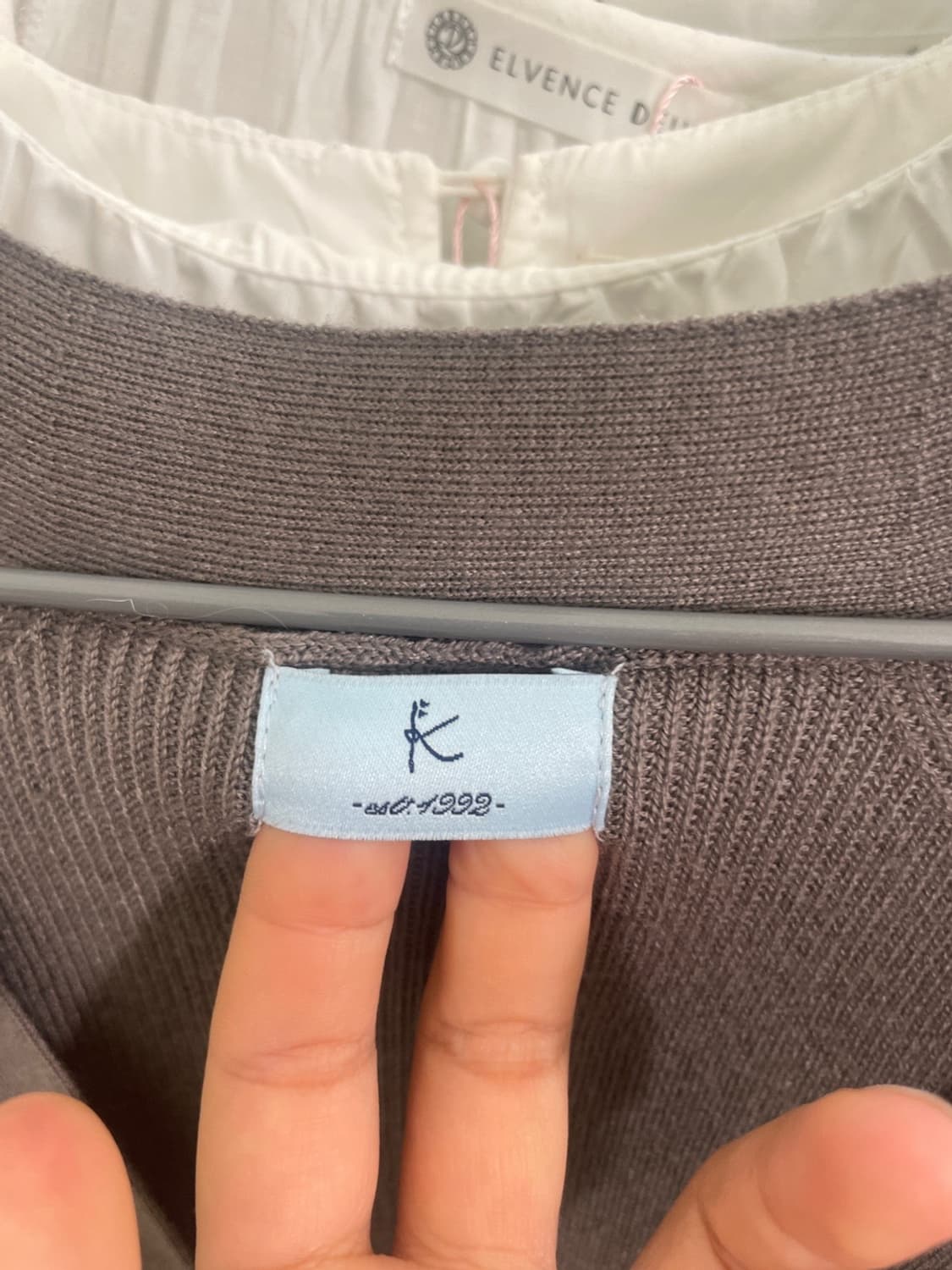 ash gray pearl point hidden pocket loose 상품이미지8