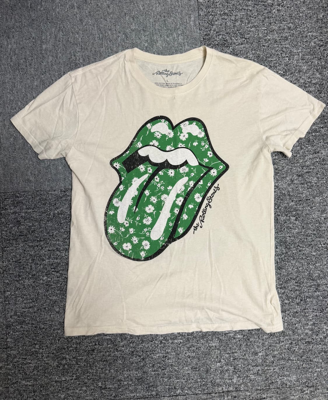 The Rolling Stones 플로럴 텅 로고 반팔 티셔츠 상품이미지1