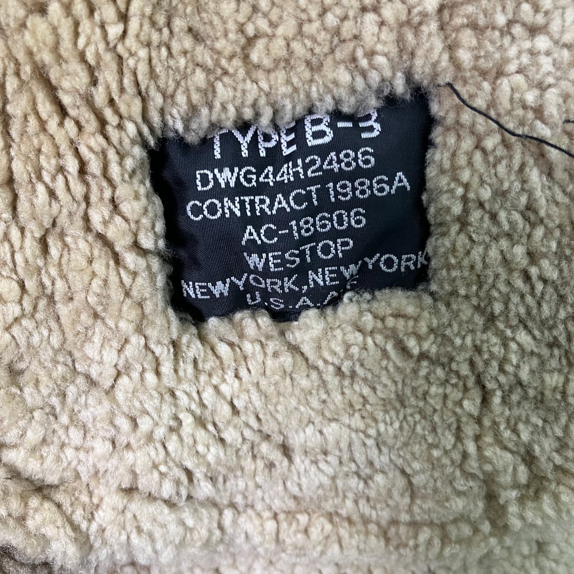 US B-3 양가죽 무스탕 자켓  상품이미지3