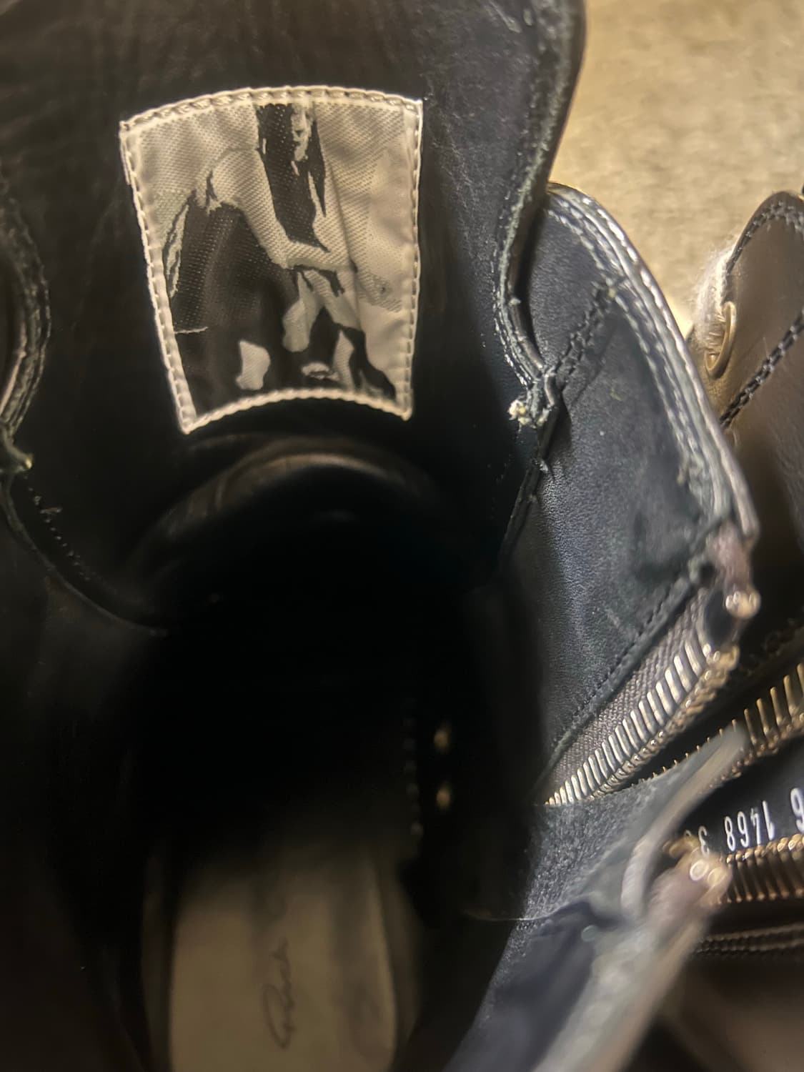 [260] 릭오웬스 라몬즈 하이 39.5 판매합니다 상품이미지6