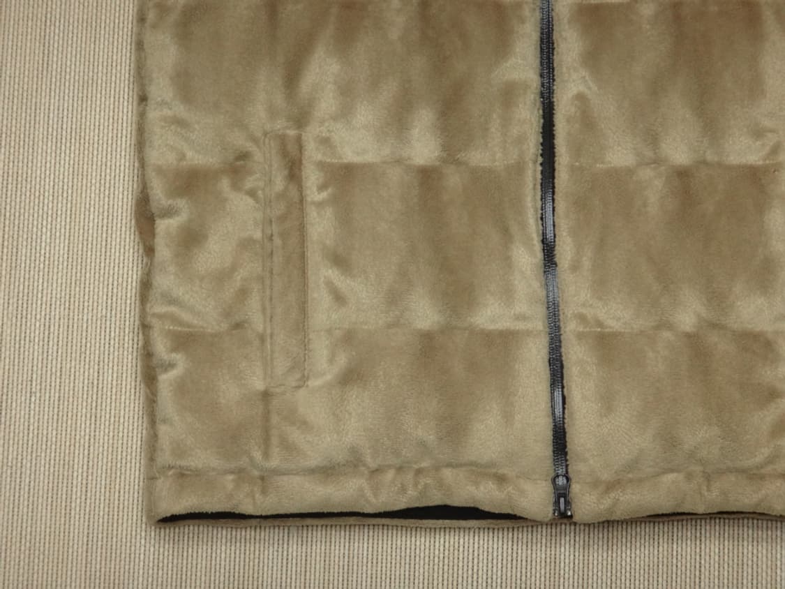 (L/100) 코오롱스포츠 구스다운 스웨이드 패딩 베스트 상품이미지6