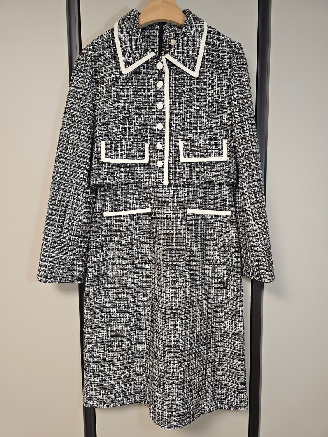 JJ JIGOTT 지고트 트위드 원피스 55사이즈 상품이미지2