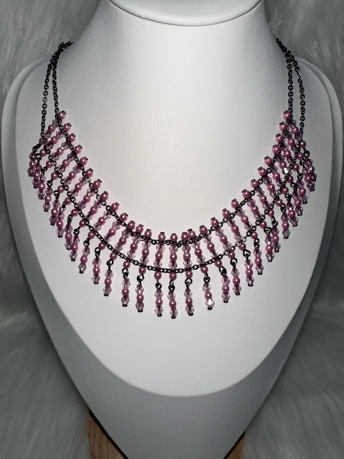 오리엔탈 고스펑크 핑크 초커 목걸이 상품이미지2