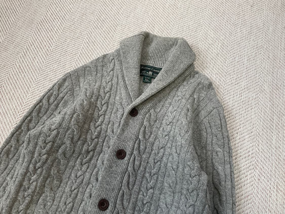 빈티지 피셔맨 숄카라 케이블 니트 가디건  J03731 상품이미지3