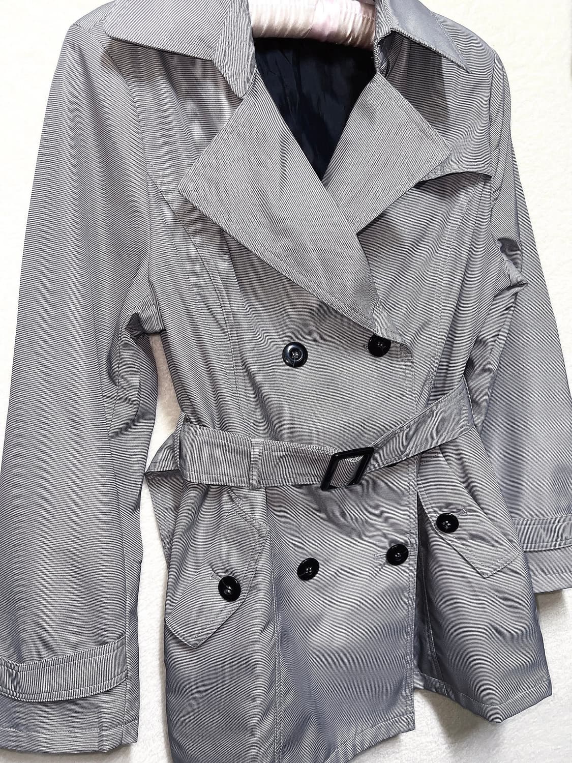 잔스트라이프 그레이 트렌치 코트 자켓 오네갸루 로맨틱 로걀 펑크 핀터 상품이미지9