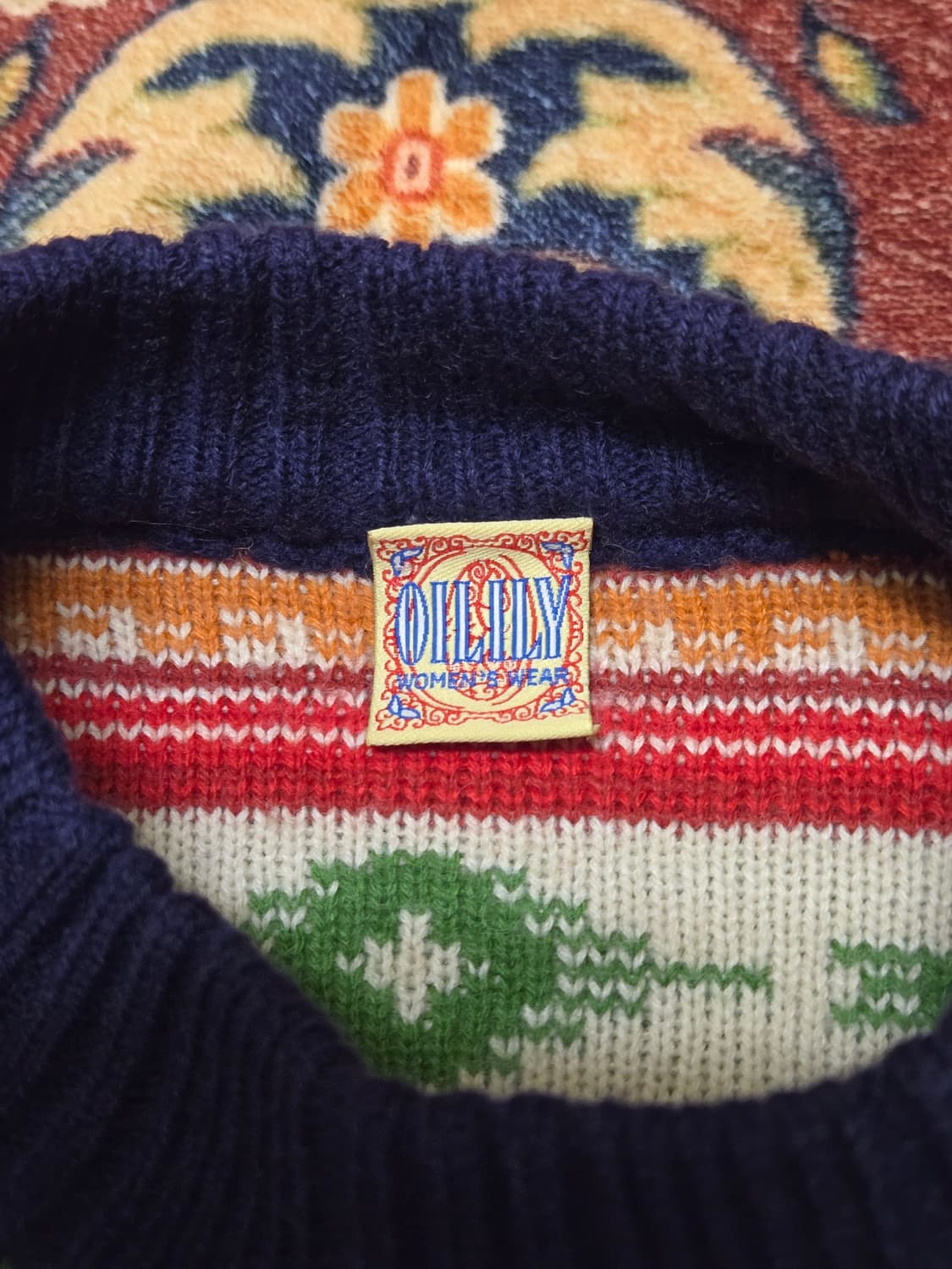 오일릴리(OILILY) 에스닉 패턴 울 니트M 상품이미지4