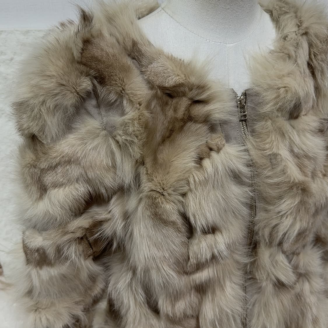 빈티지 ONLY 여우털 되지가죽자켓 상품이미지5