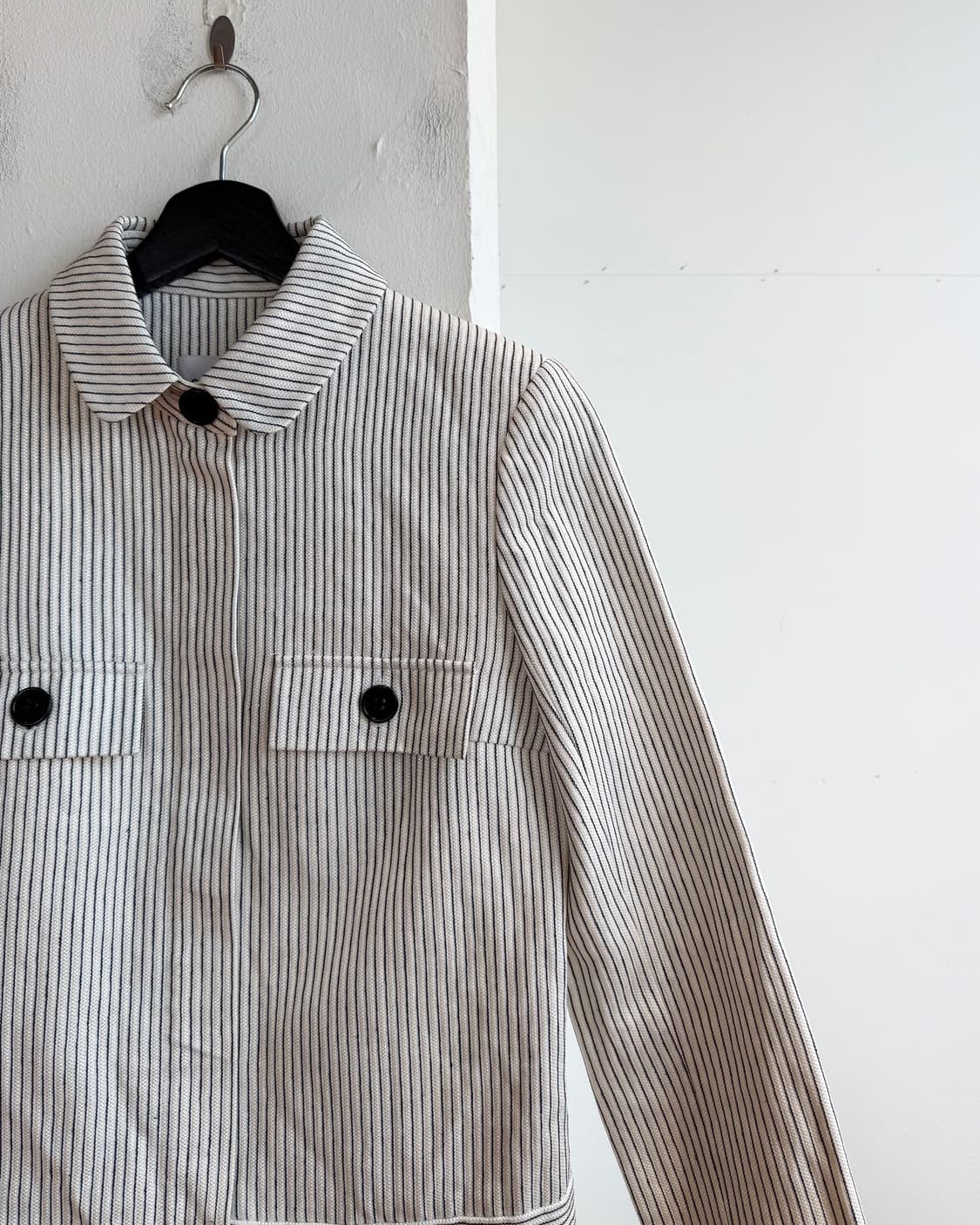끌로디 피에르 스트라이프 린넨 혼방 자켓  상품이미지5