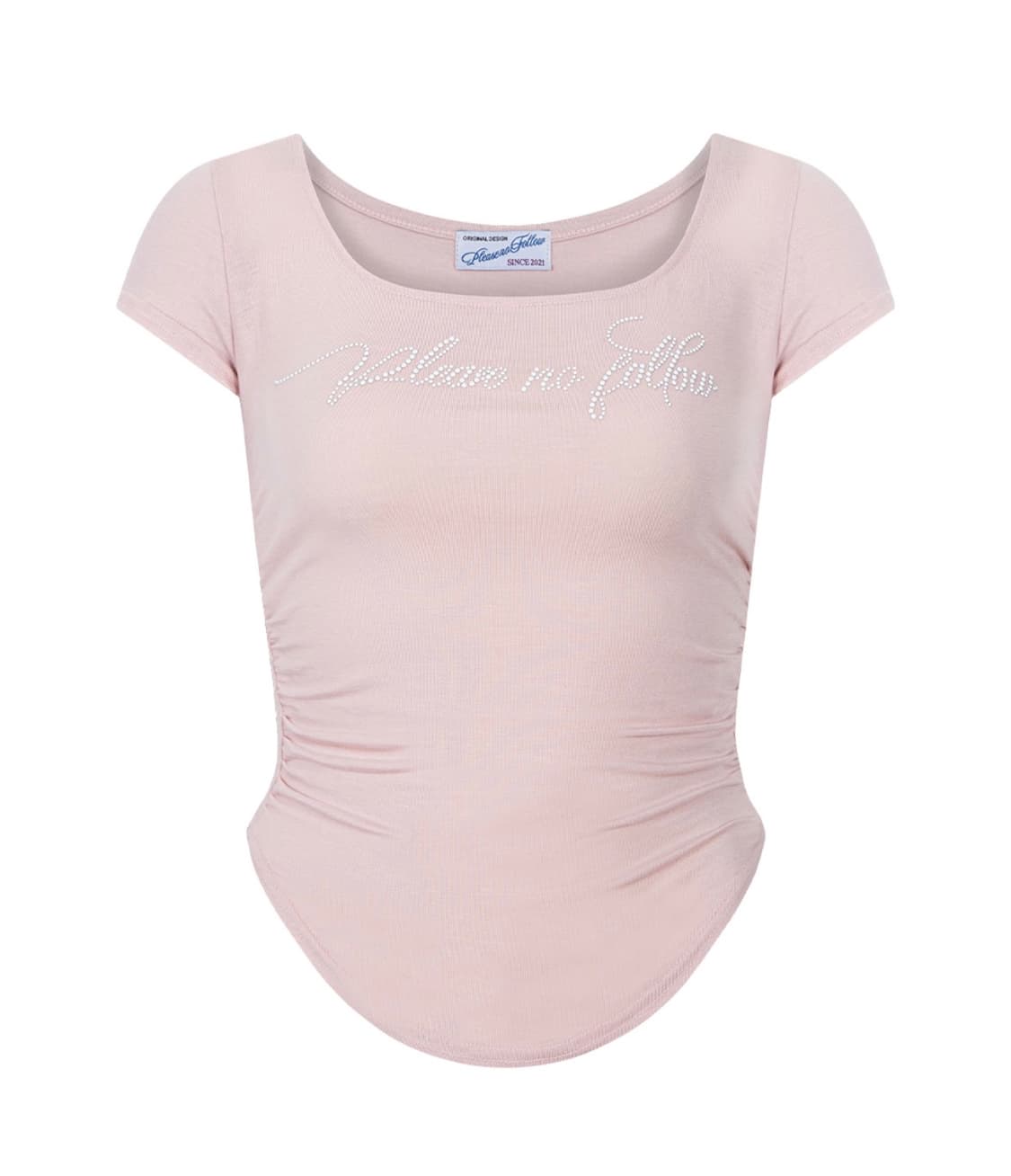 플리즈노팔로우 Romy Logo Short Top 베이비 핑크 상품이미지3