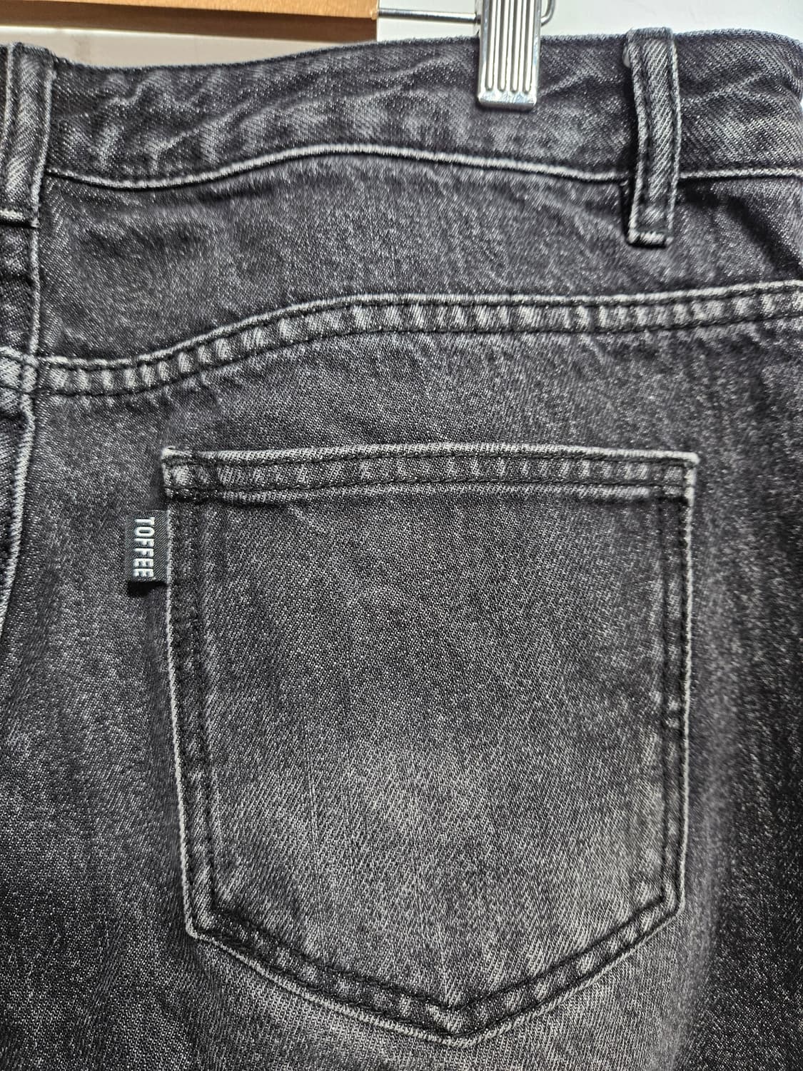 토피(TOFFEE) 흑청 와이드 데님팬츠 L 상품이미지9