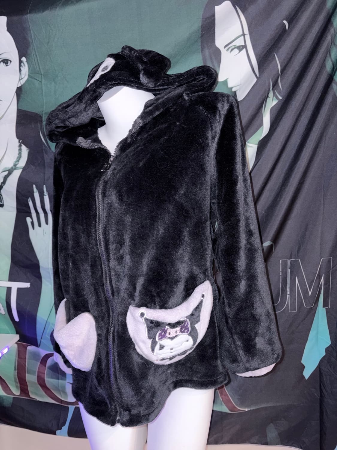 Kuromi Velvet Pajama Set (Hoodie + Pants 상품이미지1