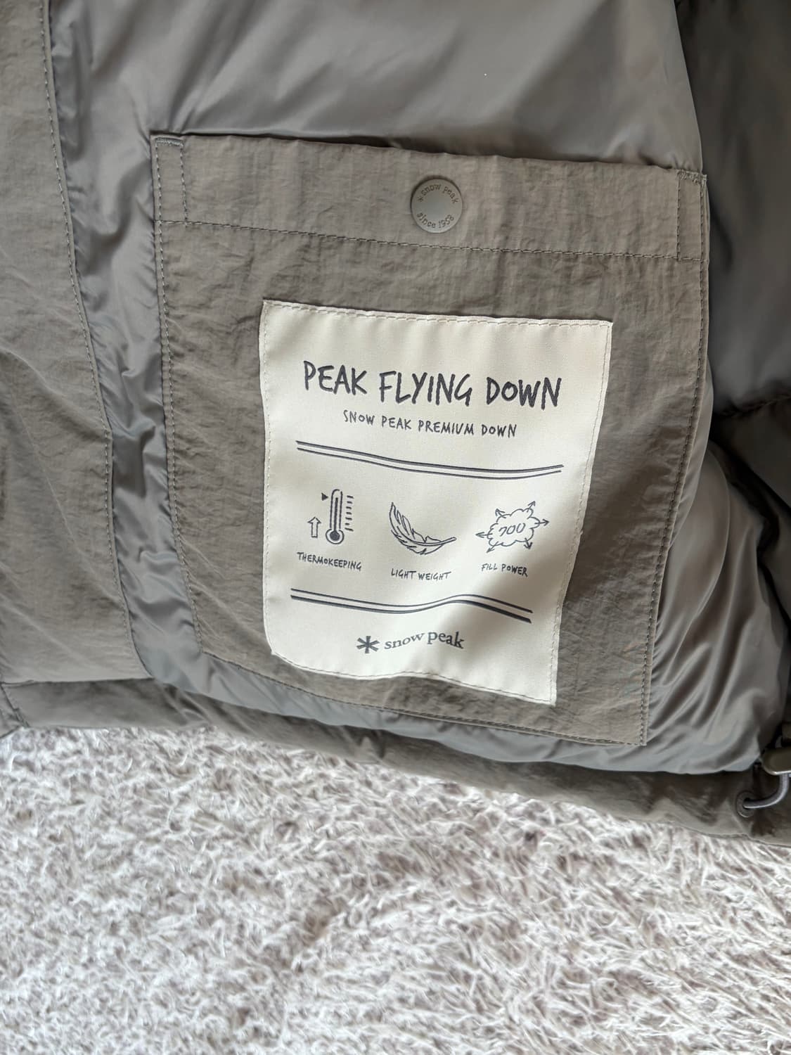 스노우피크 부클넥 패딩 카키 상품이미지7