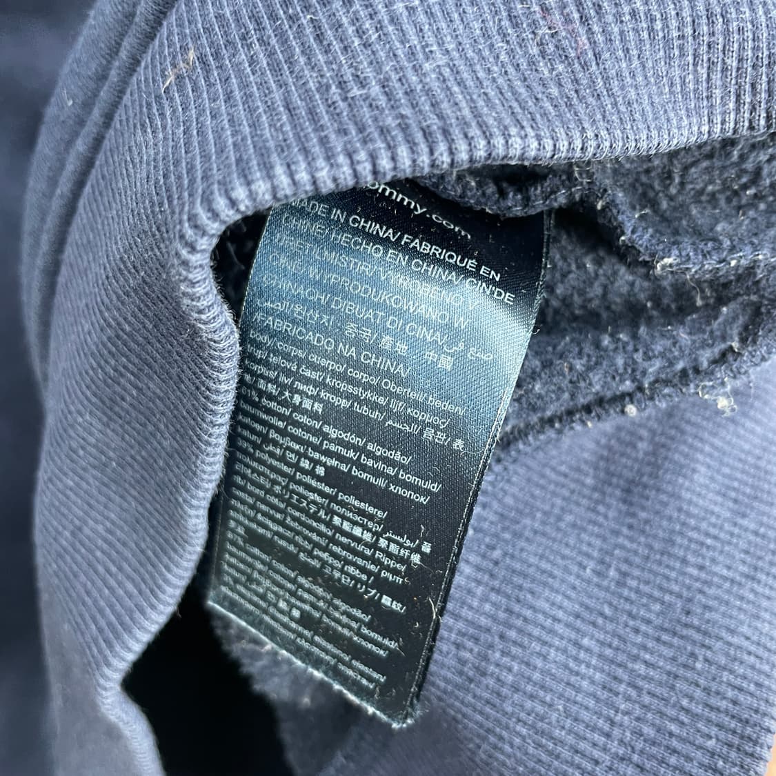 타미힐피거 네이비 기모 후드티 M 상품이미지6