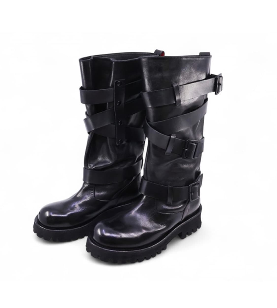 야세x나와야시 벨티드 홀스 하이드 부츠 블랙 상품이미지1