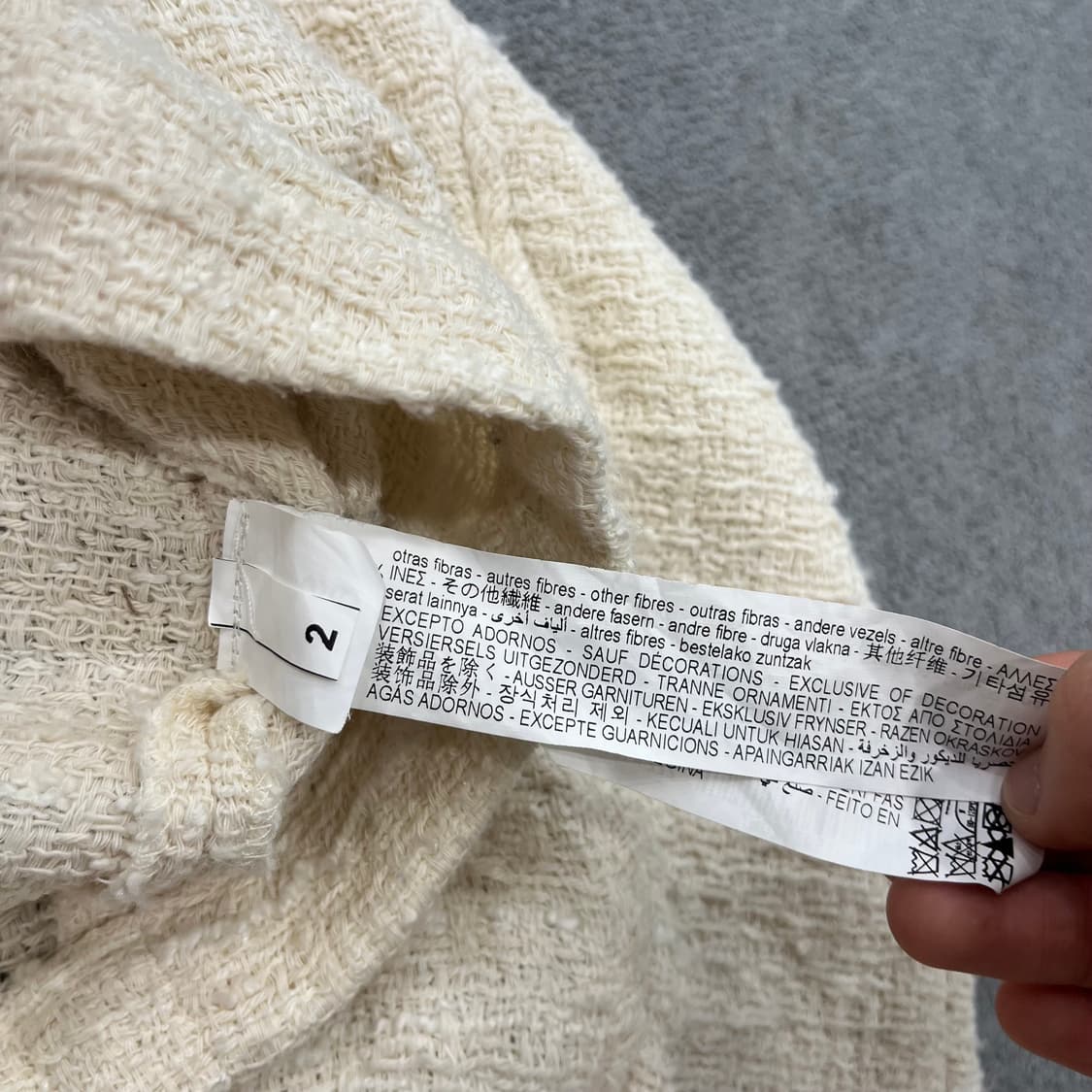 XL 자라 크롭 트위드 자켓 상품이미지6