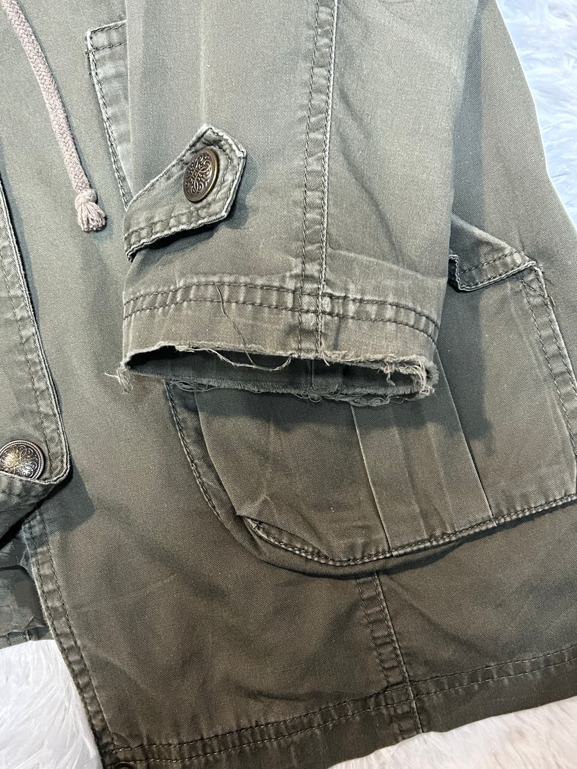 multi pocket high neck string parka 상품이미지5