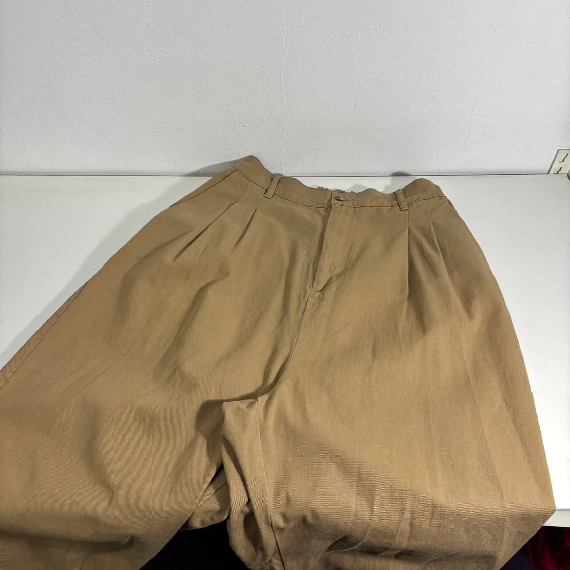 XL 토피 베이지 베이지 투턱 벌룬팬츠 상품이미지1