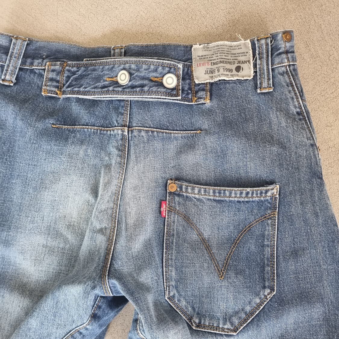 희귀레어 일본 리바이스 엔지니어드진 루즈핏 신치백유럽서부르는게값 상품이미지6