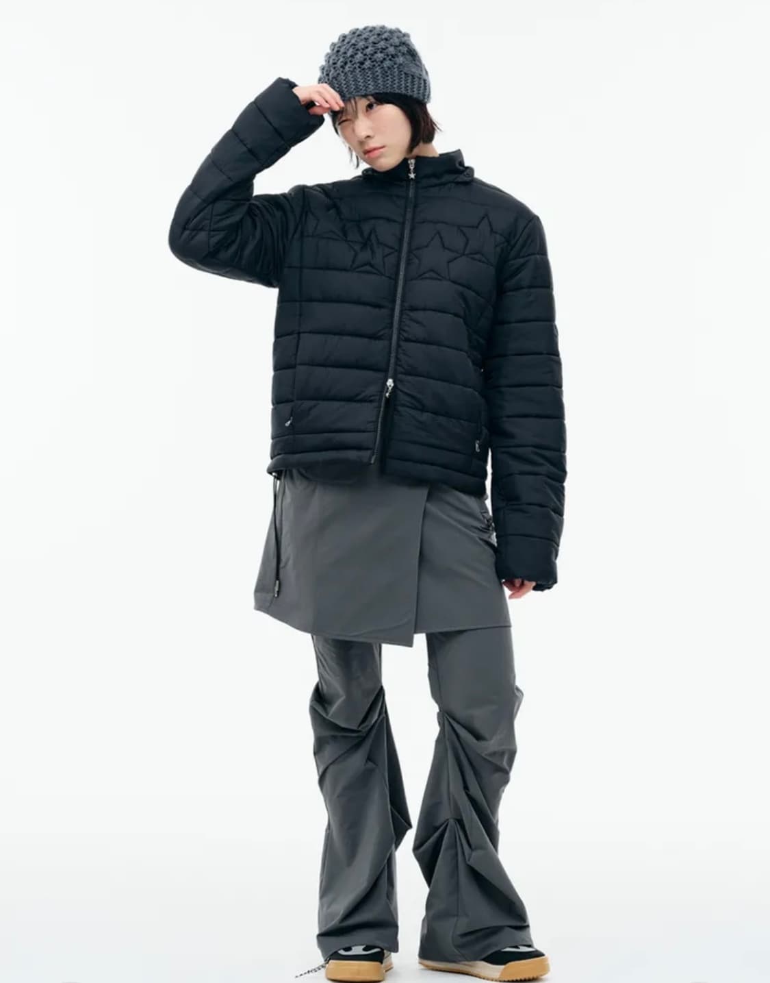 뚜오미오 STAR PADDED JACKET [BLACK] 상품이미지3