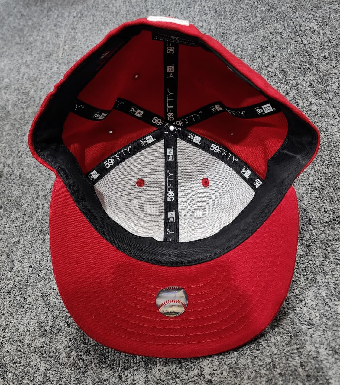 뉴에라 LA 다저스 59FIFTY 스칼렛 레드 스냅백 모자 58.7 상품이미지5
