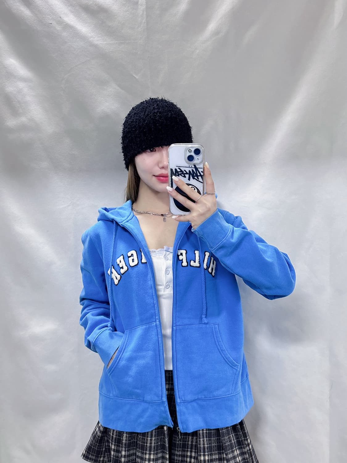 타미힐피거 베이비블루 빅로고 후드집업  상품이미지2