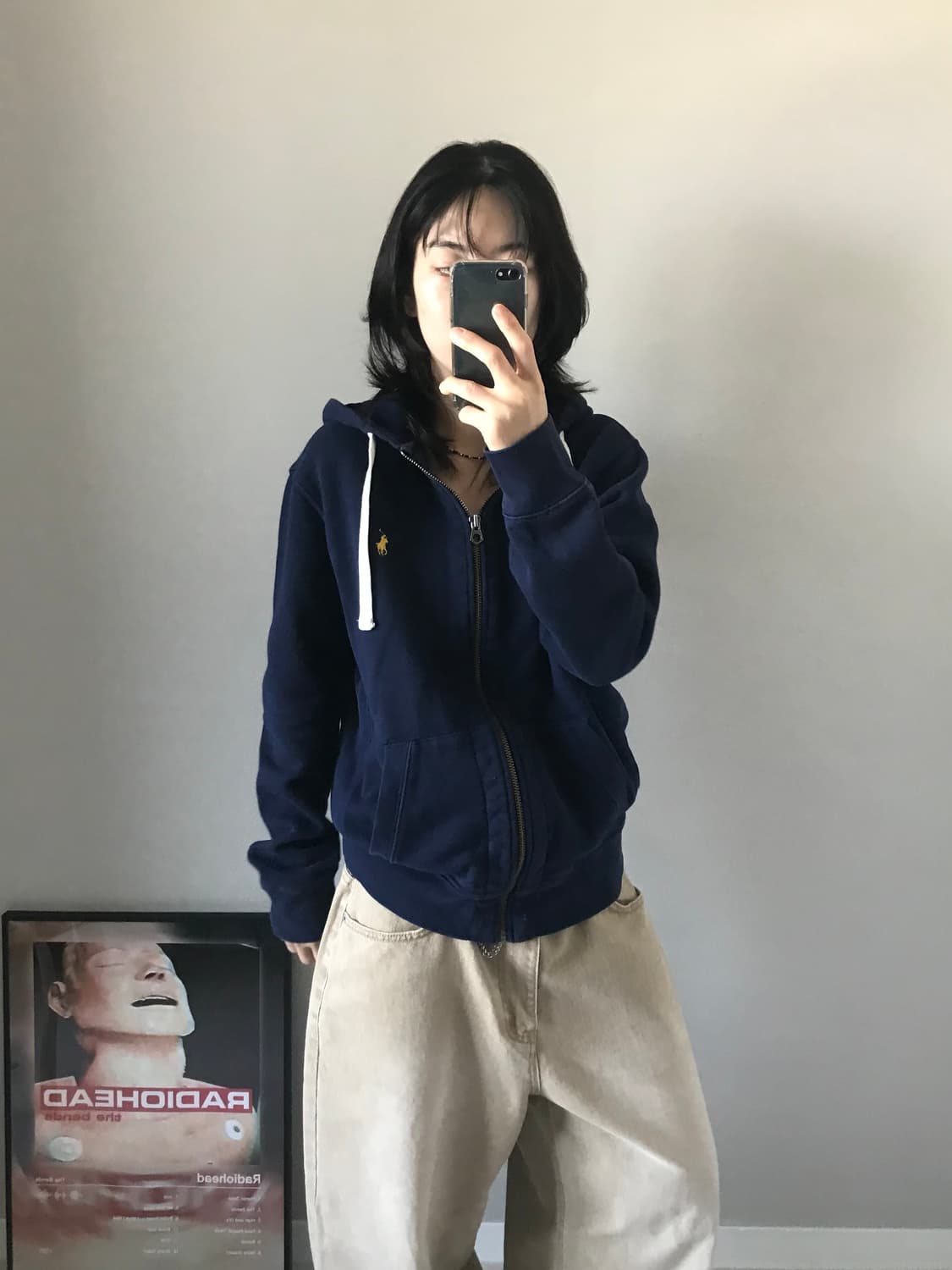 폴로 랄프로렌 포니로고 네이비 써멀 헤비 후드집업 상품이미지2