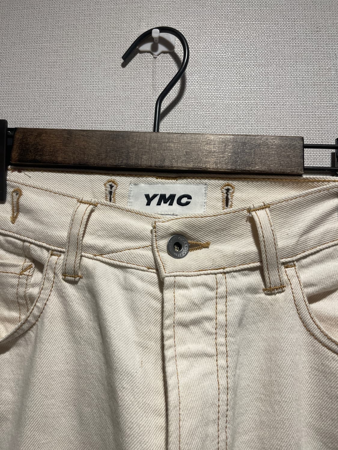 YMC 크림색 데님 팬츠 32 상품이미지2