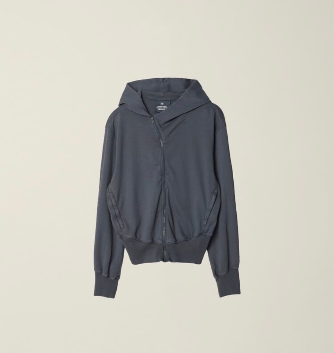 EE GARMENT DYED CURVED HOODED ZIP JACKET 상품이미지1