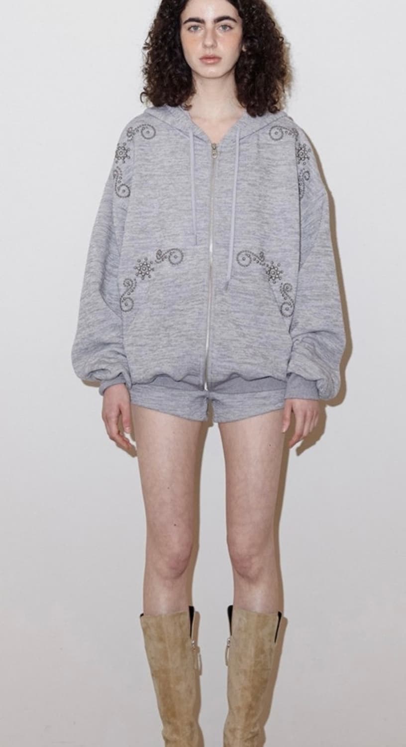 Polysooem 폴리수엠 스터드 후드집업 상품이미지1