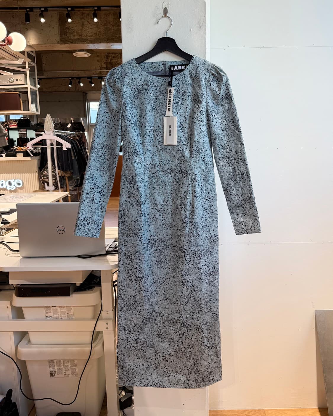 한킴 블루 패턴 롱원피스  상품이미지2