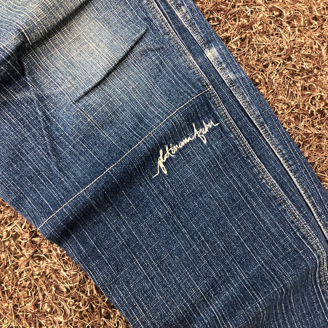 플래티넘 후부 00s 올드스쿨 힙합 배기진 데님 팬츠 상품이미지4