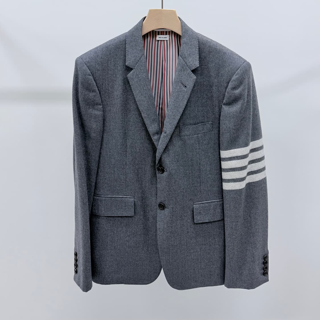 [S+급/2] 톰브라운 사선완장 울 블레이저 자켓 정장 그레이 상품이미지1