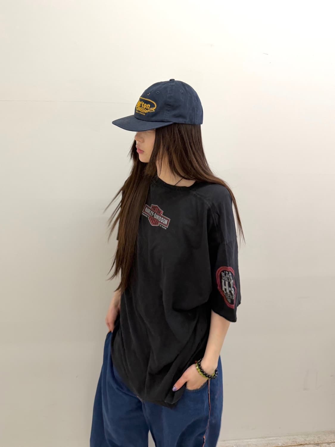 할리데이비슨 백프린팅 반팔 블랙 상품이미지2