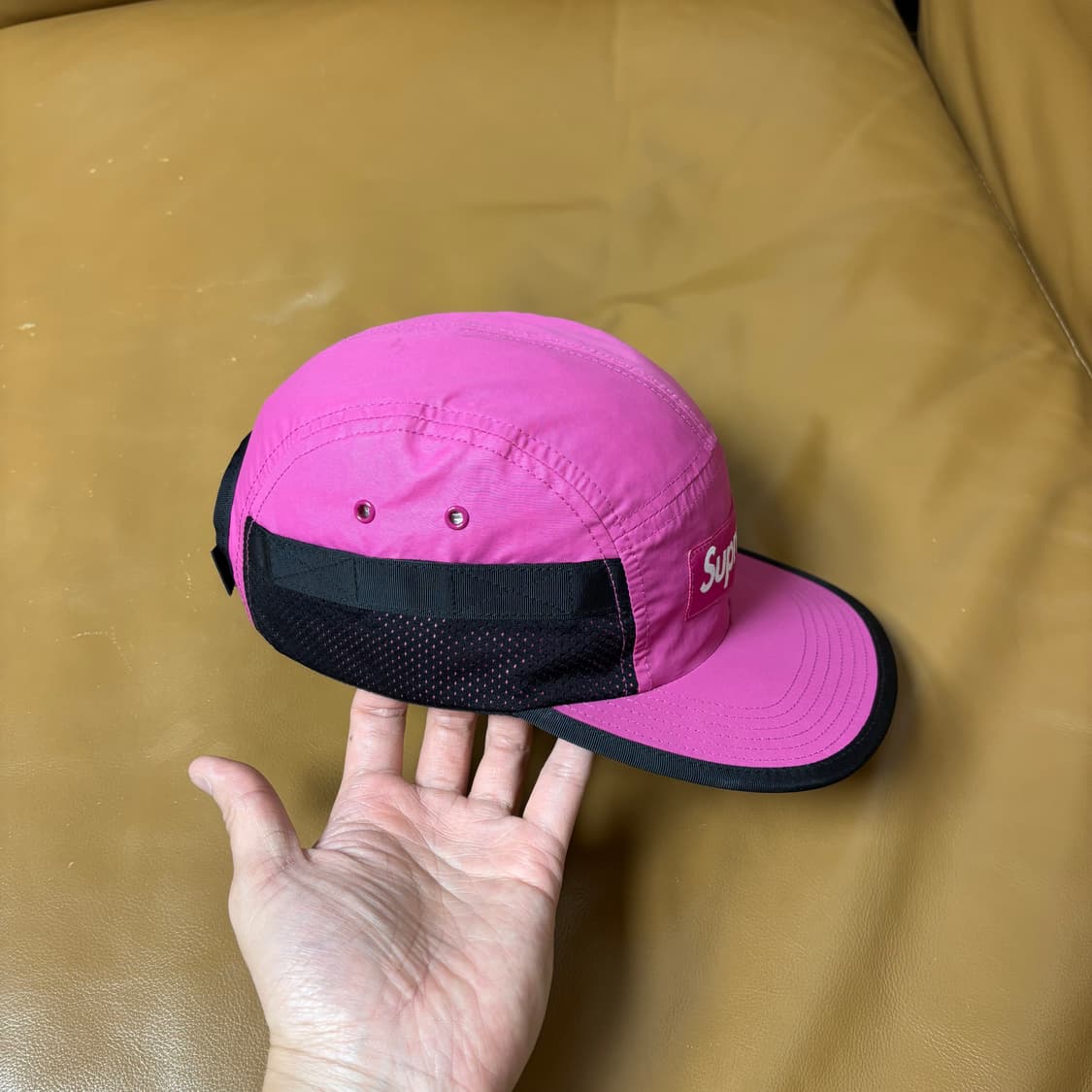 슈프림 캠프캡 모자 박스로고 마젠타 핑크 상품이미지3