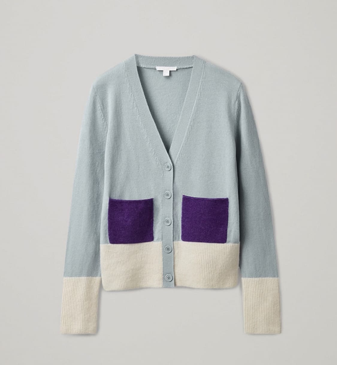 울 알파카 컬러 블록 가디건 상품이미지1