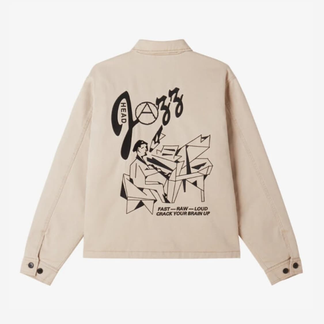 obey HEAD JAZZ ZIP UP JACKET SILVER GREY 상품이미지2