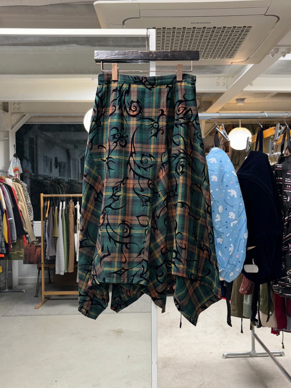 Ba-tsu 트라이벌 체크 스커트 상품이미지1