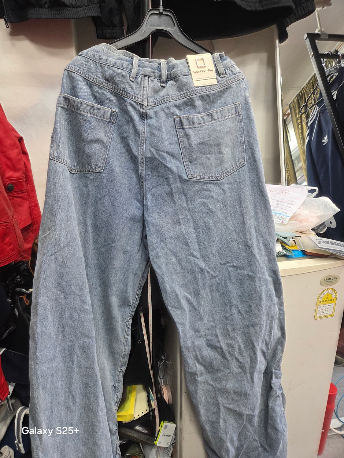 우영미   워싱   와이드  데님   팬츠 상품이미지2