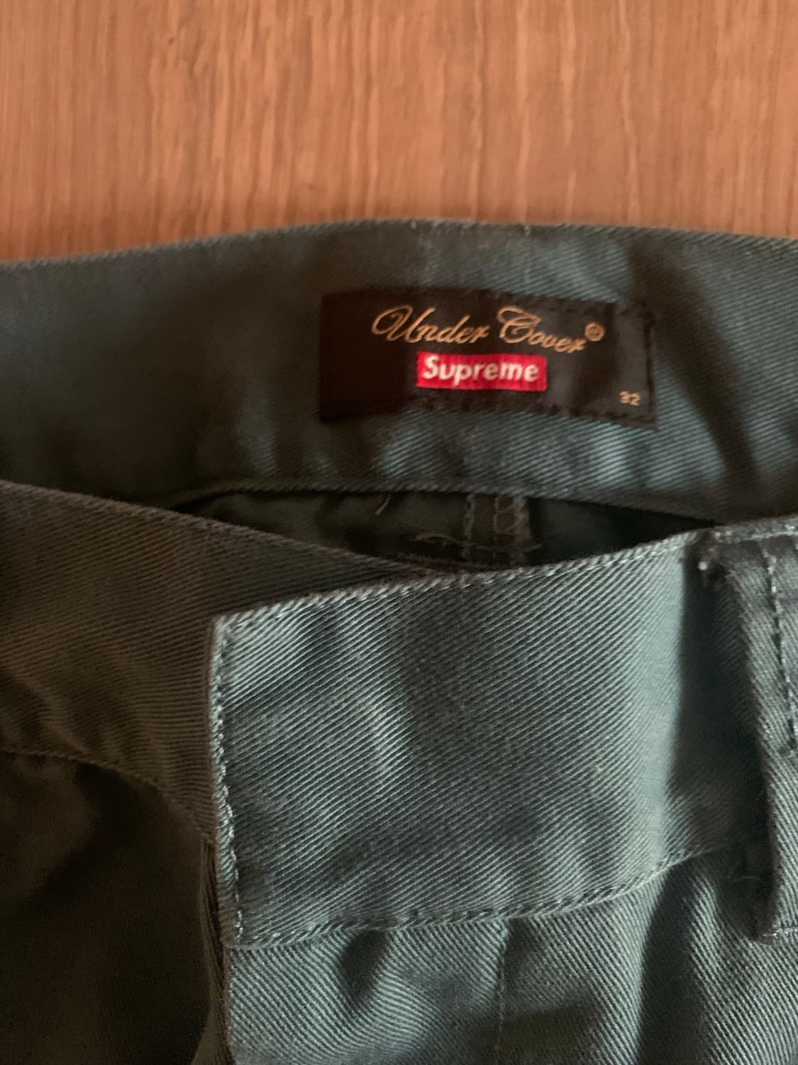 슈프림 언더커버 퍼블릭에너미 워크팬츠32사이즈 그린색 상품이미지4