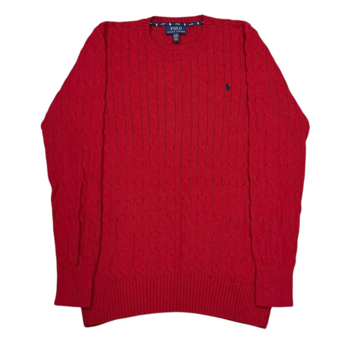 폴로 랄프로렌 케이블 꽈배기 니트 레드 XL 상품이미지1