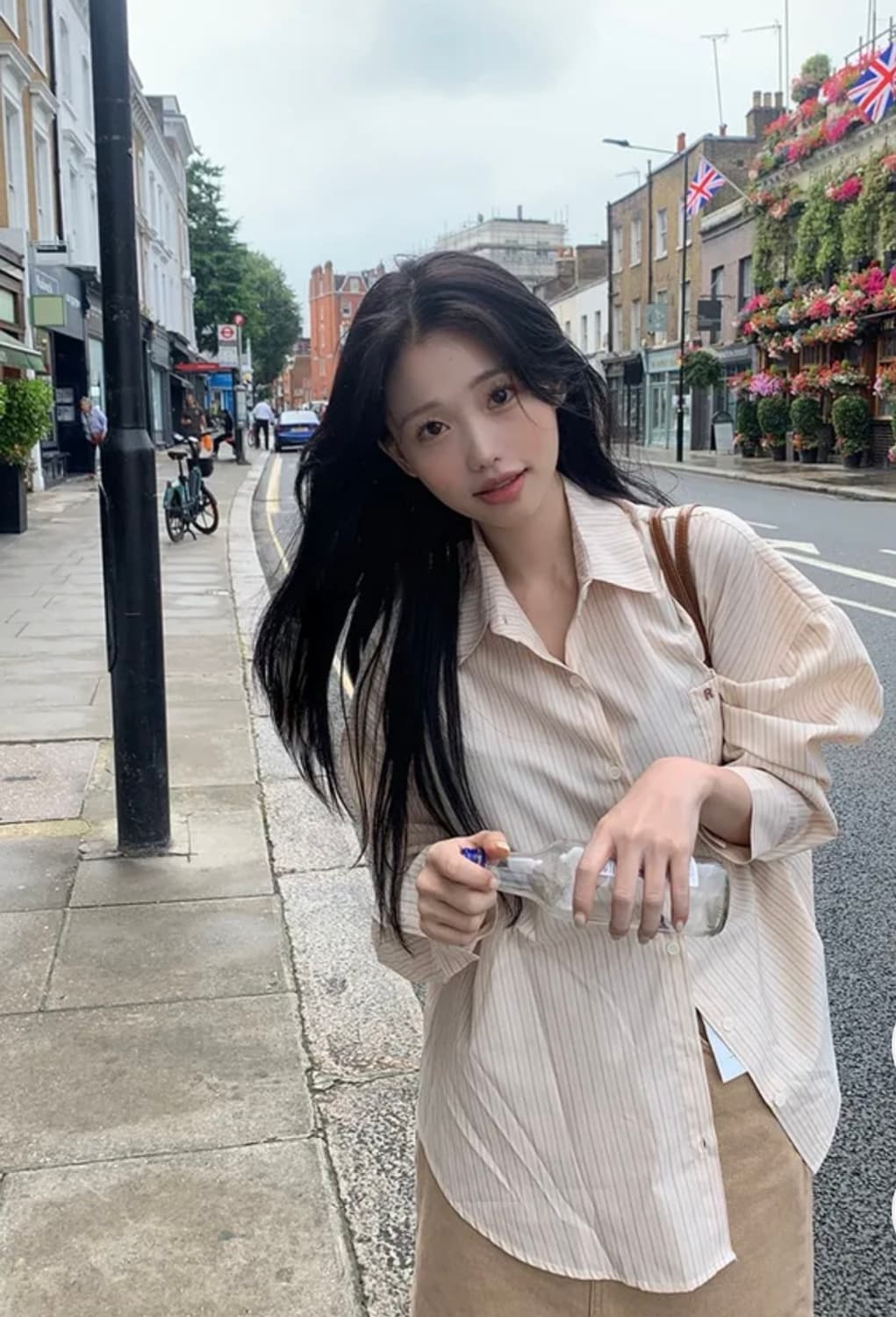 영앤리치 무드 스트라이프 남방 새상품 상품이미지3