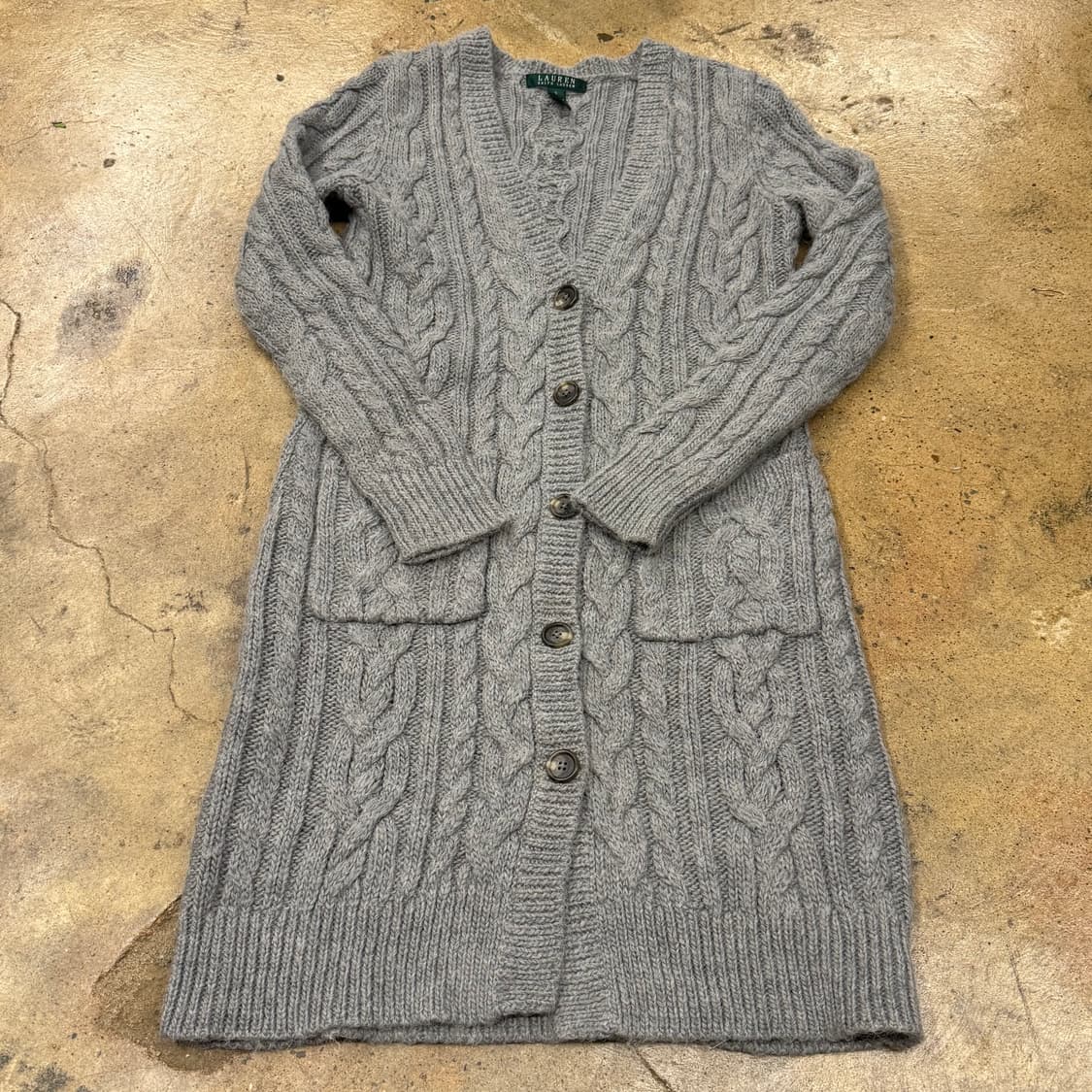 폴로 로렌 랄프로렌 꽈배기 브이넥 니트 가디건 원피스 상품이미지2