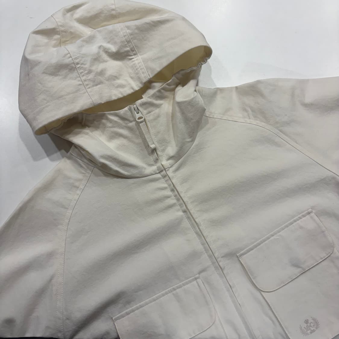 [M] 마리떼 프랑소와저버 아이보리색 후드 포켓 자켓 C269 상품이미지3