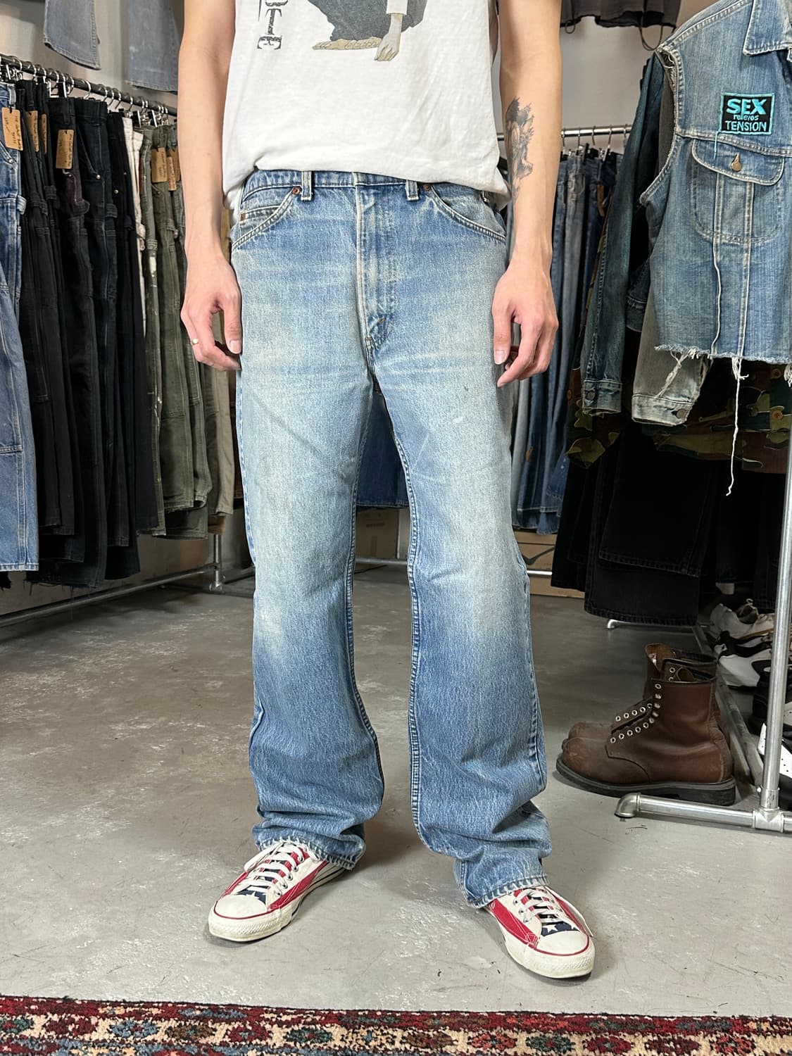 80's USA 빈티지 리바이스 517 오렌지탭 체인스티치 상품이미지3