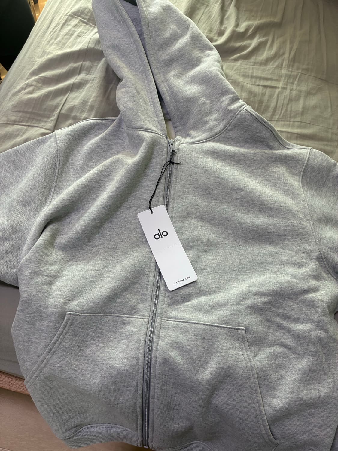 (새상품) 알로요가 리나운 풀집 후디 M 애슬레틱 헤더 그레이 상품이미지1