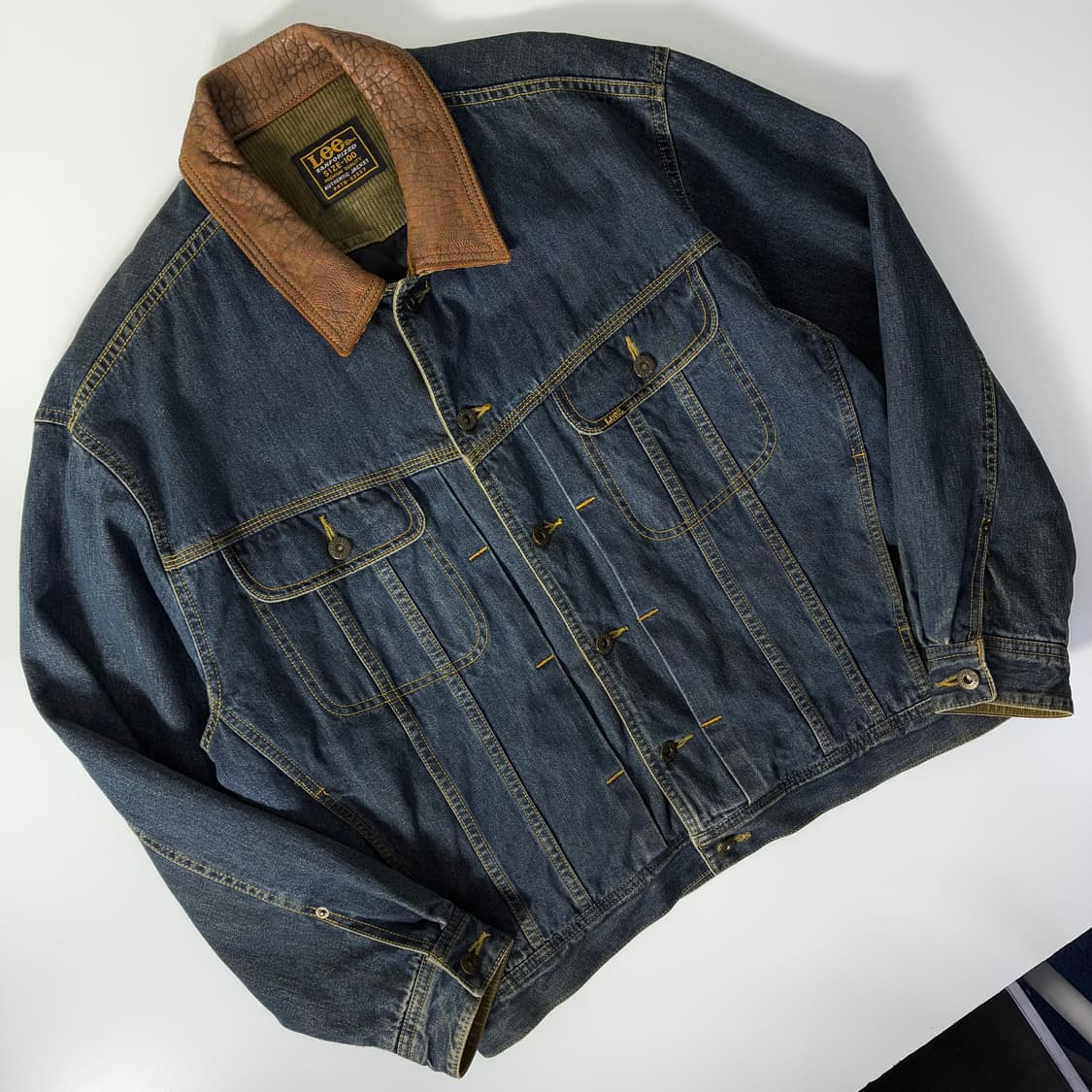 Lee  리 90,s 레더넥 데님 트러커자켓  상품이미지2