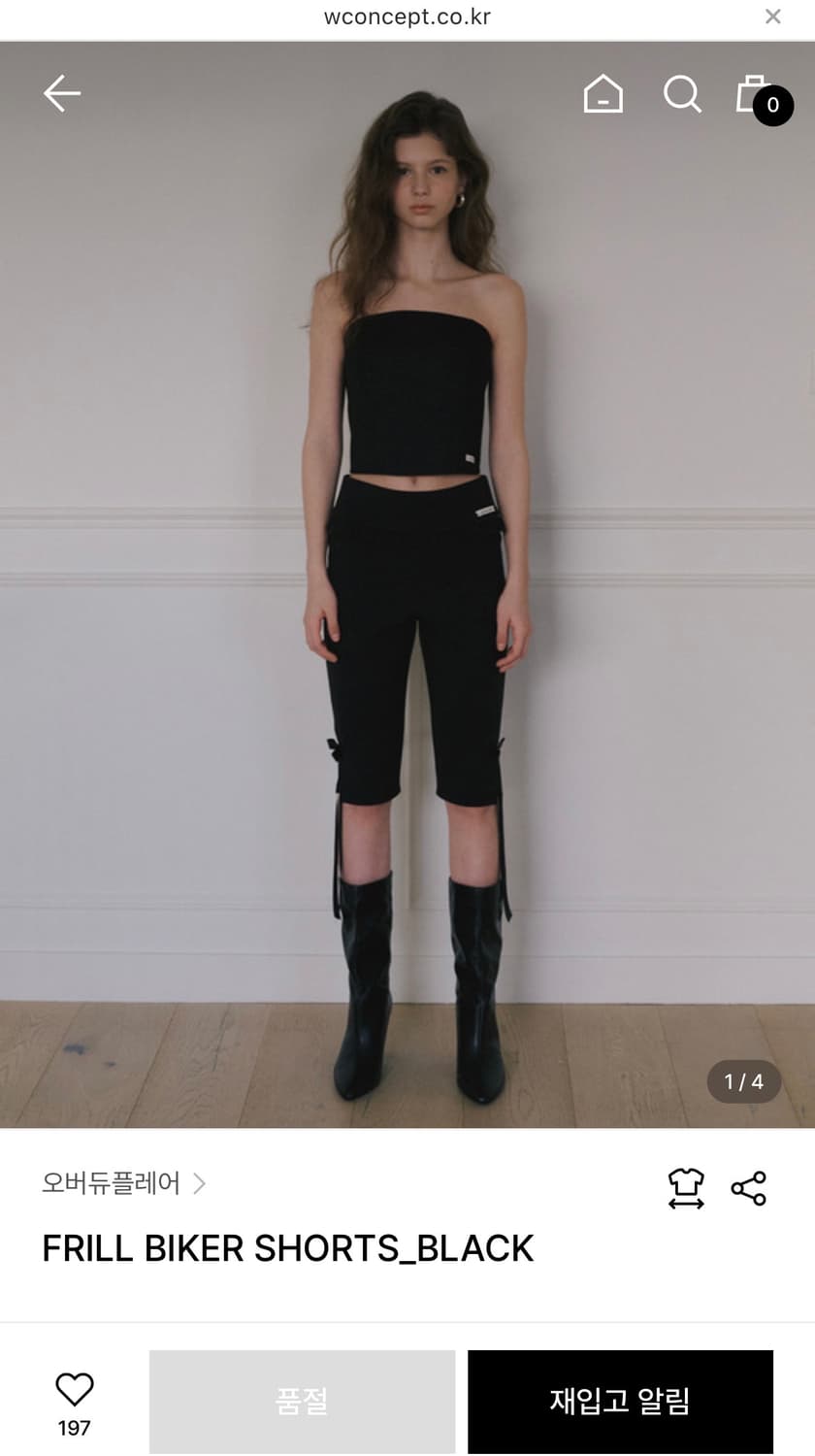 OVERDUEFLAIR FRILL BIKER SHORTS_BLACK 상품이미지1