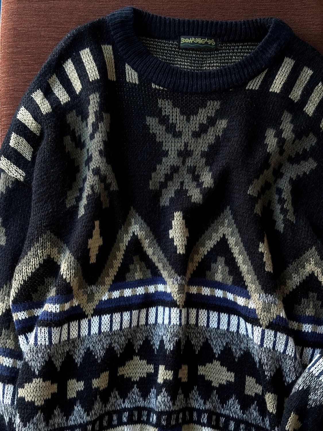 90's low gauge loose knit sweater 상품이미지3